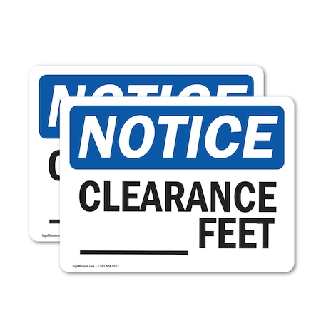 Signmission Custom Clearance -Ft, 7 in W x Rectangle, Vinyl Decal OS-2PACK-NS-D-57-L-15382